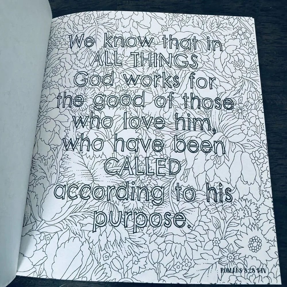 For I Know the Plans Bible Verse Adult Coloring Book